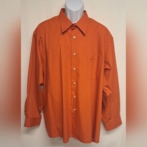Covington Shirt 18-18.5 XXL Button Down Long Sleeve Front Pocket Orange